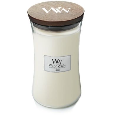 Ароматична свічка з ароматом свіжовипраної білизни Woodwick Large Linen 609 г