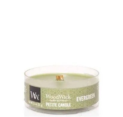 Ароматическая свеча с ароматом свежесрезанной травы Woodwick Petite Evergreen 31 г