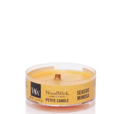 Ароматическая свеча с ароматом цитрусовых, винограда Woodwick Petite Seaside Mimosa 31 г