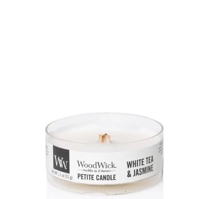 Ароматична свічка з ніжним ароматом Woodwick Petite White Tea & Jasmine 31 г