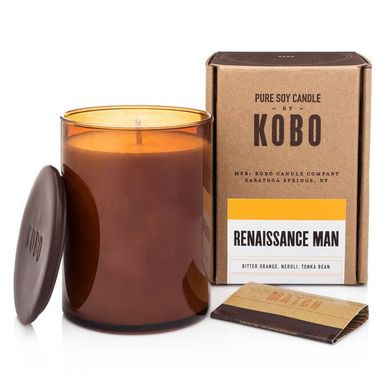 Ароматична свічка з ароматом флёрдоранжа і кедра Kobo Renaissance Man 425 г