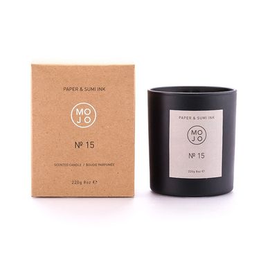 Ароматична свічка з деревно-квітковим і цитрусовим ароматом Mojo Paper and Sumi Ink #15 220 г