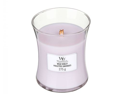 Ароматическая свеча с ароматом фиалок Woodwick Medium Wild Violet 275 г