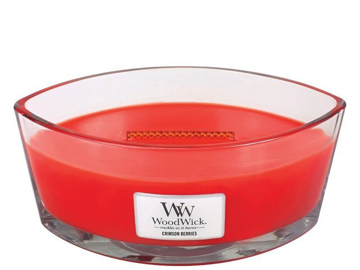 Ароматична свічка з ароматом різдвяних ягід Woodwick Ellipse Crimson Berries 453 г