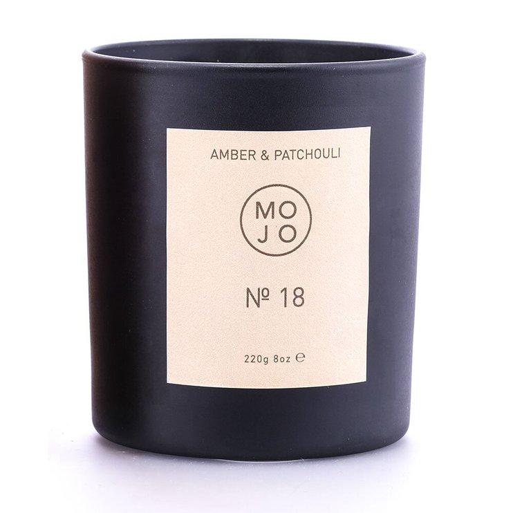 Ароматическая свеча с древесно-цветочным ароматом Mojo Amber, Patchouli #18 220 г
