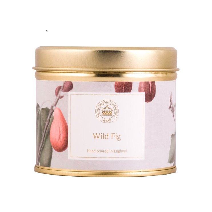 Ароматическая travel свеча с ароматом мускуса, листьев инжира и дубового мха Kew aromatics Wild Fig 160 г