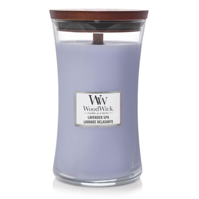 Ароматическая свеча с ароматом лаванды и эвкалипта Woodwick Large Lavender SPA 609 г