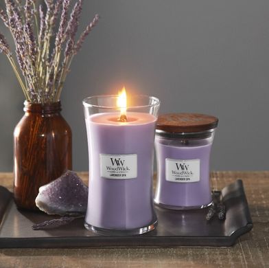 Ароматична свічка з ароматом лаванди і евкаліпта Woodwick Large Lavender SPA 609 г