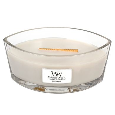 Ароматическая свеча с ароматом теплой шерсти Woodwick Ellipse Warm Wool 453 г