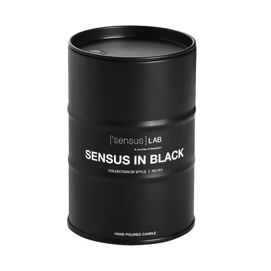 Ароматическая свеча с ароматом кофе, кориандра, мускатного ореха и сандала Sensus Lab Sensus in black No. 001 320 г