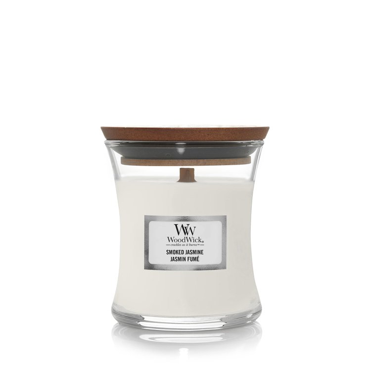 Ароматическая свеча с ароматом жасмина Woodwick Mini Smoked Jasmine 85 г