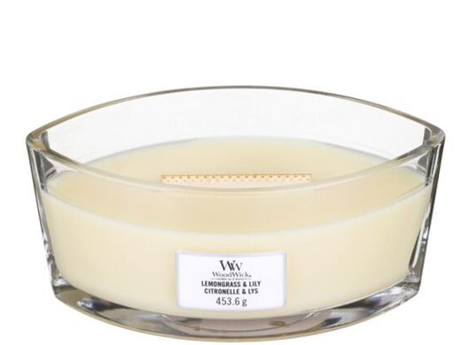 Ароматическая свеча с цветочным ароматом Woodwick Ellipse Lemongrass & Lily 453 г