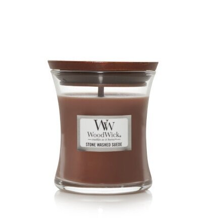 Ароматическая свеча с ароматом замши Woodwick Mini Stone Washed Suede 85 г