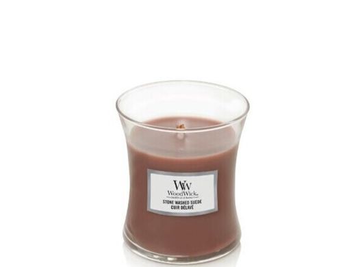 Ароматична свічка з ароматом замші Woodwick Mini Stone Washed Suede 85 г