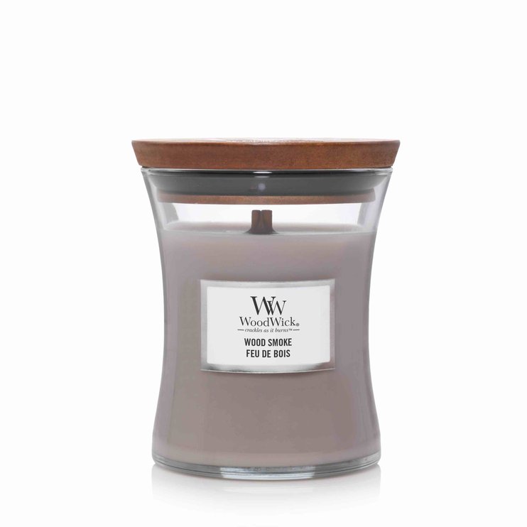 Ароматична свічка з ароматом кедра і тліючого вугілля Woodwick Medium Wood Smoke 275 г