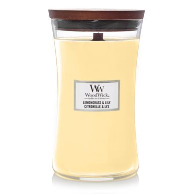 Ароматична свічка з квітковим ароматом Woodwick Large Lemongrass & Lily 609 г