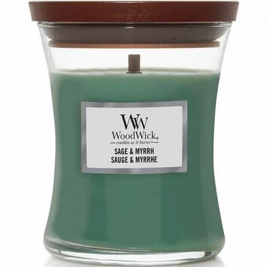 Ароматическая свеча с ароматом шалфея и мирры Woodwick Mini Sage & Myrrh 85 г