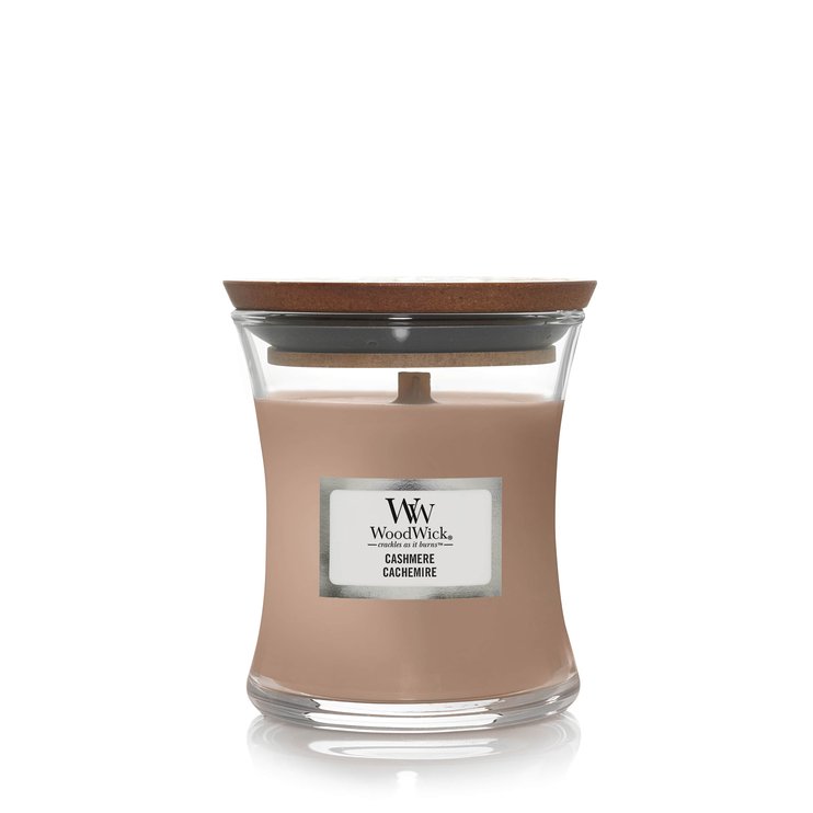 Ароматична свічка з ароматом айви, ірису та сандалу Woodwick Mini Cashmere 85г