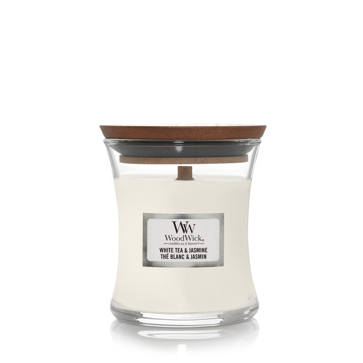 Ароматическая свеча с нежным ароматом Woodwick Mini White Tea & Jasmine 85 г