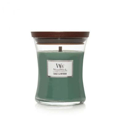 Ароматическая свеча с ароматом шалфея и мирры Woodwick Medium Sage & Myrrh 275 г