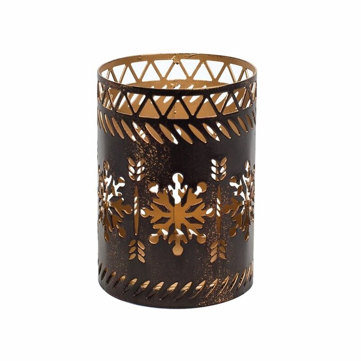 Свічник для ароматичних свічок Bronze Snowflake Woodwick размера Petite
