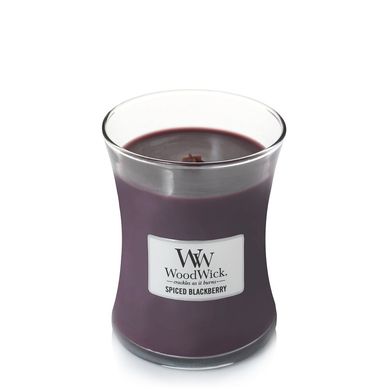 Ароматическая свеча с ароматом ежевики с корицей Woodwick Medium Spiced Blackberry 275 г