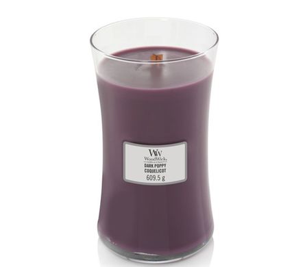 Ароматична свічка з ароматом маку і тика Woodwick Large Dark Poppy 609 г