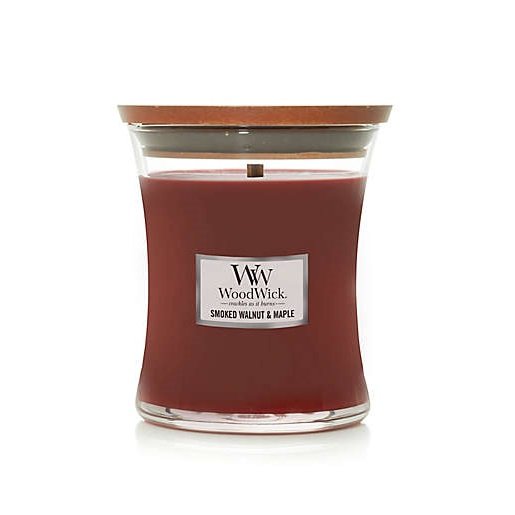 Ароматична свічка з ароматом копченого горіха і клена Woodwick Medium Smoked Walnut & Maple 275 г