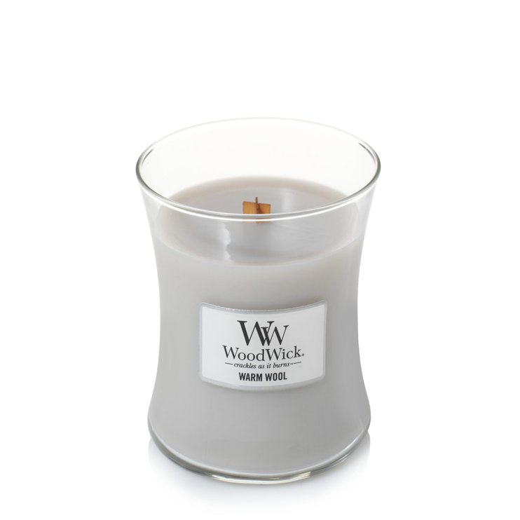 Ароматическая свеча с ароматом теплой шерсти Woodwick Medium Warm Wool 275 г